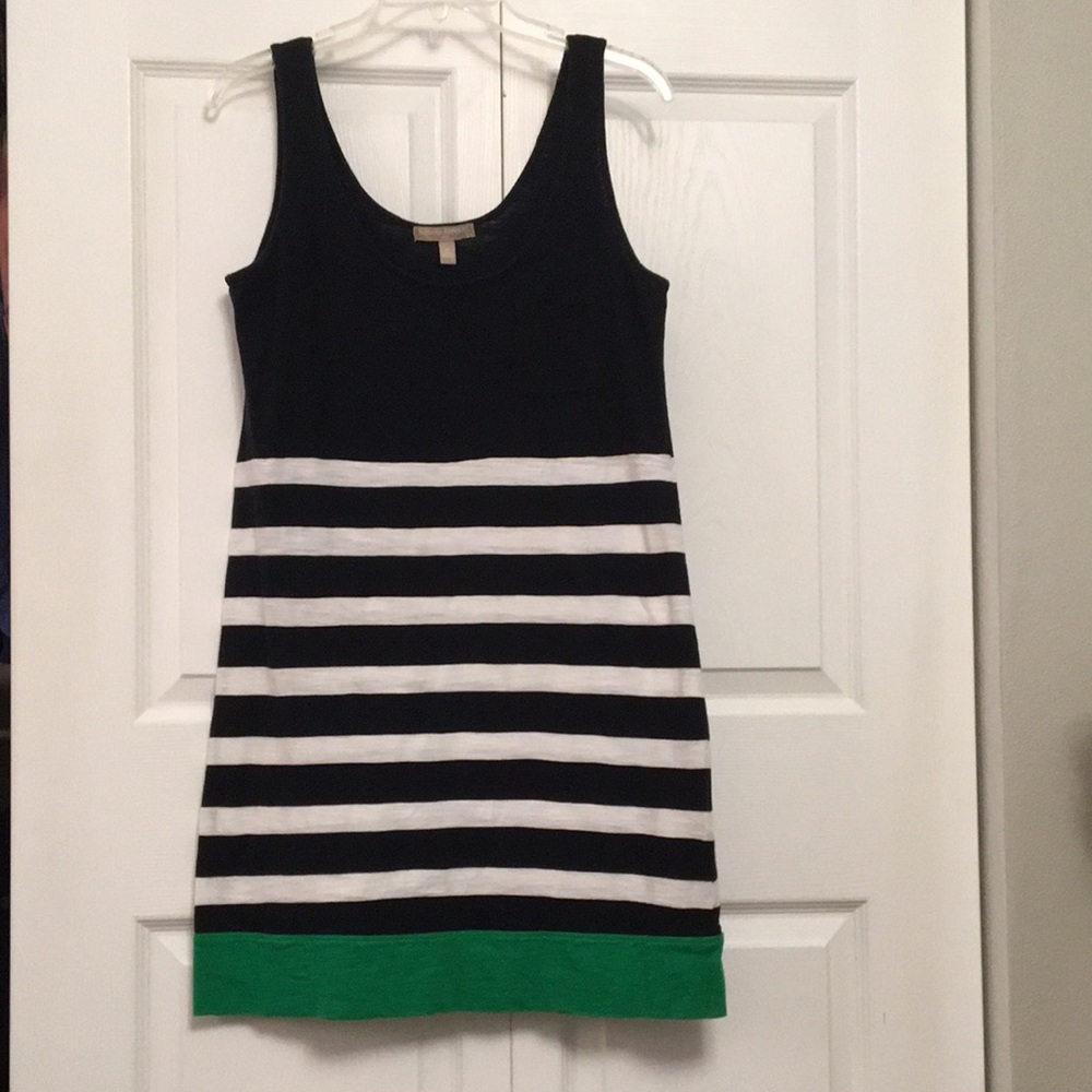 Banana Republic Sleeveless Tank Dress Nautical Striped Small Classic Style